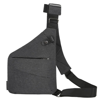 Simple Outdoor Leisure Men'S Chest Bag Cycling Anti-Theft Crossbody Bag Large Capacity Waterproof Shoulder Bag Phone Purse