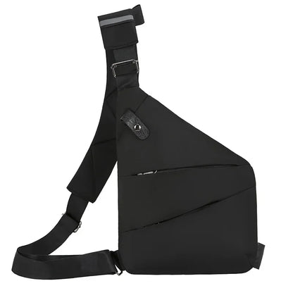 Simple Outdoor Leisure Men'S Chest Bag Cycling Anti-Theft Crossbody Bag Large Capacity Waterproof Shoulder Bag Phone Purse