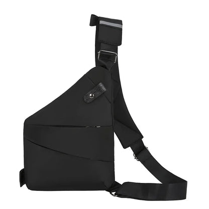 Simple Outdoor Leisure Men'S Chest Bag Cycling Anti-Theft Crossbody Bag Large Capacity Waterproof Shoulder Bag Phone Purse